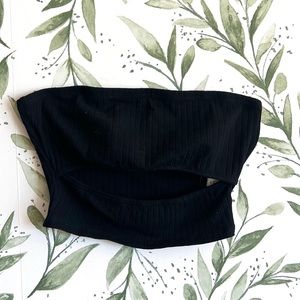 SHEIN Strapless Black Crop Top | Size S